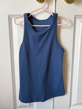 Lululemon Align high neck racerback waist length tank size 2 pitch blue